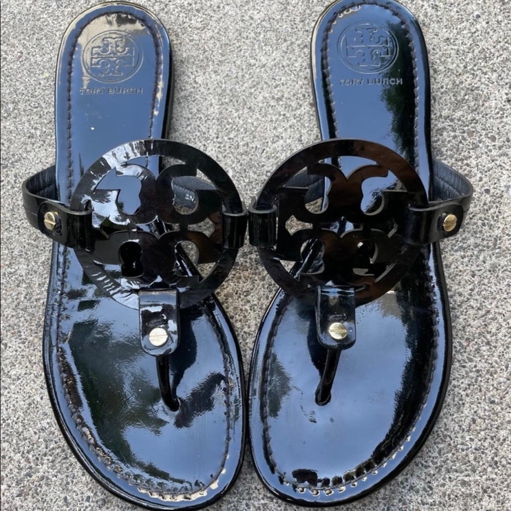 Tory Burch Patent Miller Sandals Size 9